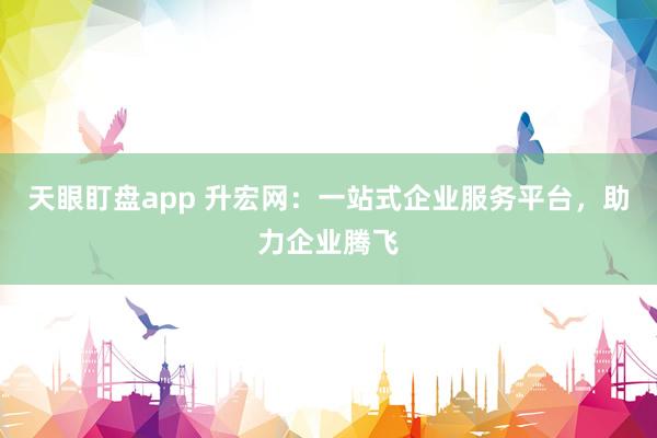 天眼盯盘app 升宏网：一站式企业服务平台，助力企业腾飞