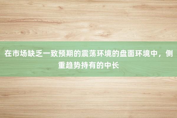 在市场缺乏一致预期的震荡环境的盘面环境中，侧重趋势持有的中长