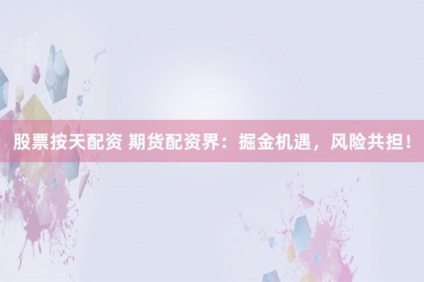 股票按天配资 期货配资界：掘金机遇，风险共担！