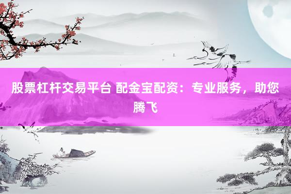 股票杠杆交易平台 配金宝配资：专业服务，助您腾飞